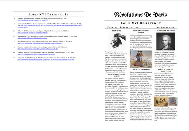 Newspaper Pages 1 and 4